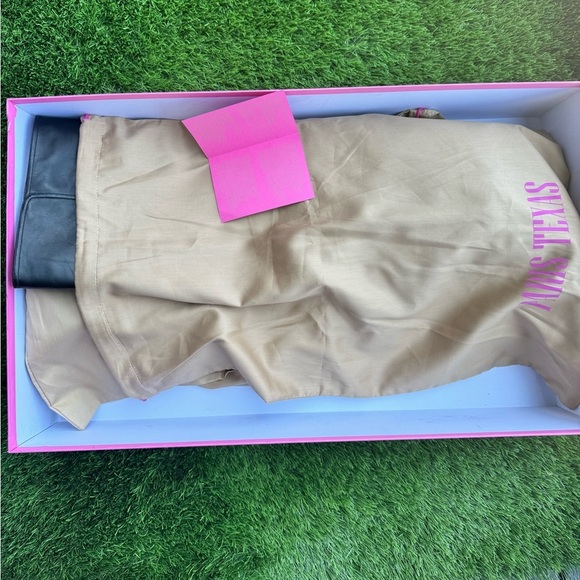 Paris Texas Jane Folded Leather Over the Knee Boots 90mm - Black - Picture 13 of 15